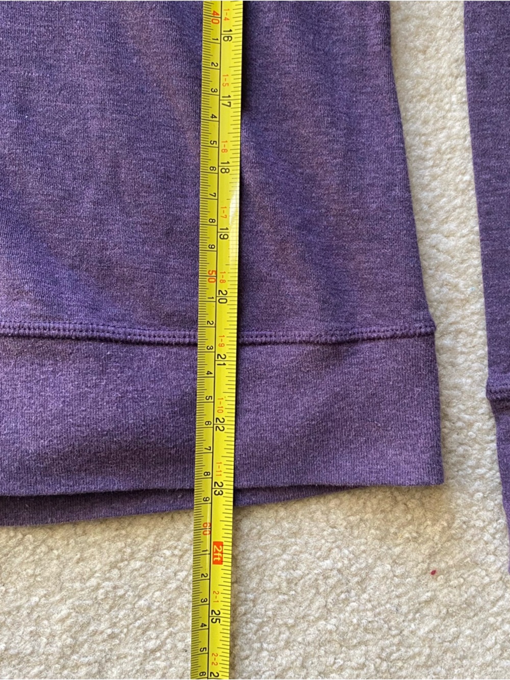 Lululemon Reversible Sweatshirt Pullover Women's Size 10 Purple Striped Cinch - Picture 9 of 9